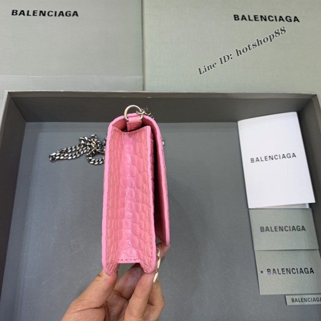 Balenciaga巴黎世家專櫃爆款鱷魚紋牛皮斜挎單肩woc鏈條包 fyj1506